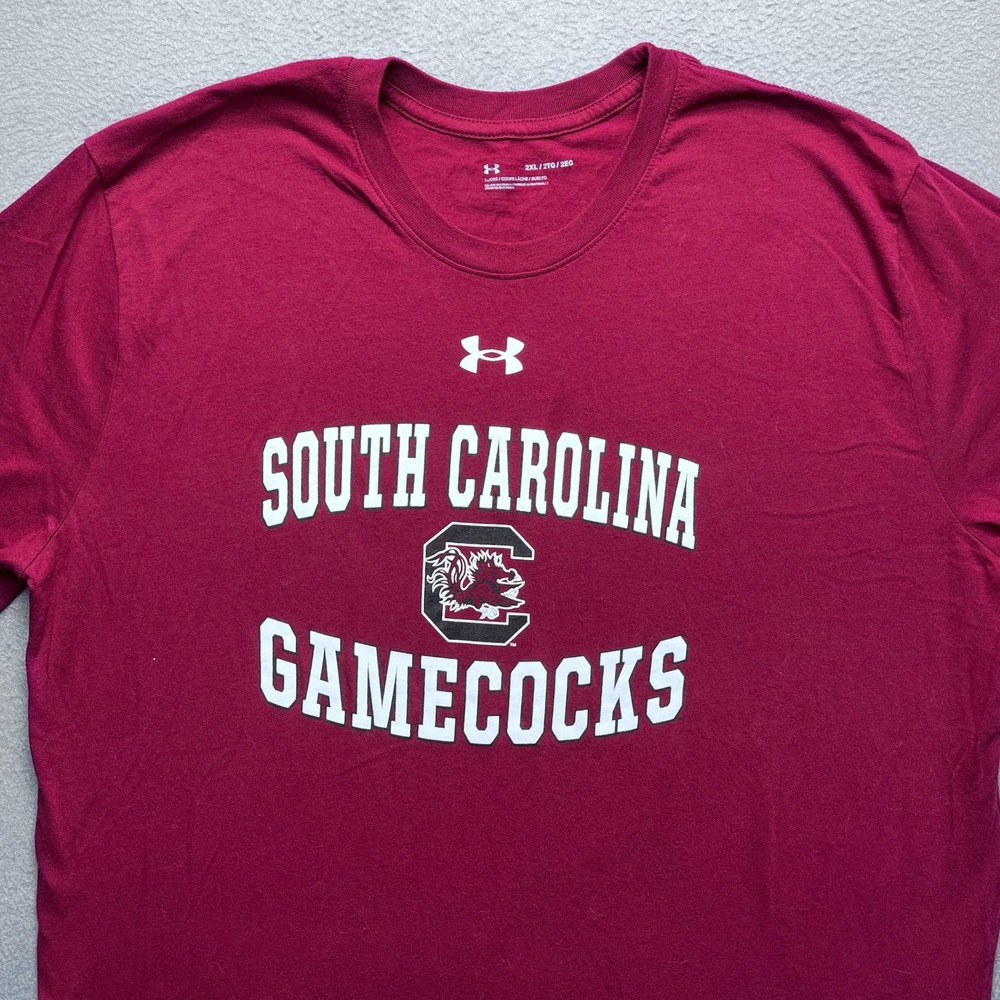 Under Armour Mens South Carolina Gamecocks Maroon 2XL NCAA UA Graphic Tee